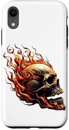 Flaming Screaming Skulls Fiery Shocking Horror Case for iPhone XR