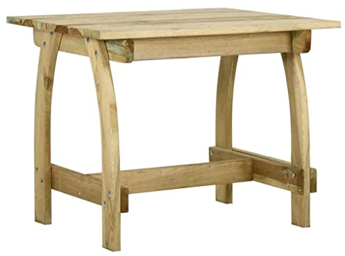 Kythralux Gartentisch aus grün imprägniertem Kiefernholz 110x74x75 cm wetterfest stabil für Terrasse Balkon Picknick Outdoor Loungetisch klappbar langlebig