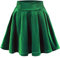 Urban GoCo Donna Vintage Svasata Mini Gonna da Pattinatrice Versatile Elastica di Velluto Gonna Verde Scuro S