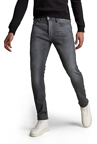 G-STAR Raw Mens 3301 Slim Fit Jeans, Dark Aged Cobler, 34W x 36L