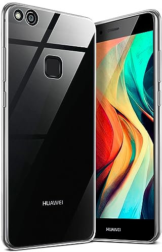 moex Aero Case für Huawei P10 Lite Hülle Durchsichtig, Silikon Handyhülle Transparent, Clear Case Ultra Slim, Backcover Schutzhülle Dünn, Silikonhülle Minimalistisch, Klar