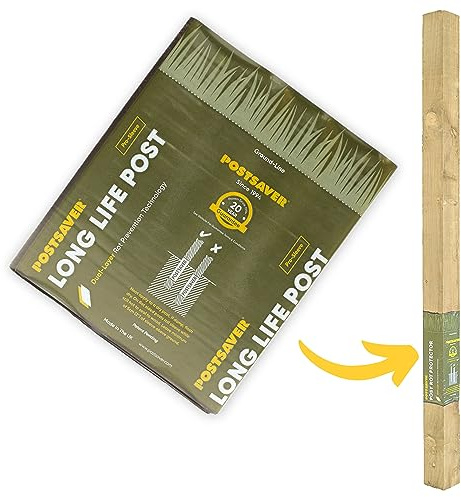 POSTSAVER Pro-Wrap and Tack 5 meter roll | Wood Protector | Post Saver Sleeves with Dual-Layer Rot Protector | Fence Protector | 20-Year Guarantee | Fits any size post just cut to size | Pack of 1