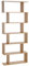HOMCOM Bookcase, 6 Tier Shelf S Shaped Bookshelf, Storage Unit, Display Shelf for Living Room, Bedroom, Home Office, Plant, Oak