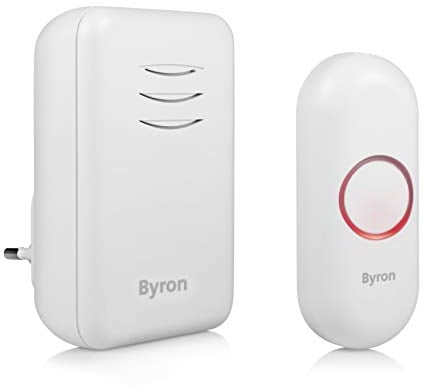 Byron Kit Sonnette sans fil DBY-22312 - Portée 150 m - 16 Mélodies - Carillon à Brancher