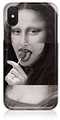 Tirita Hard Phone Case Cover Compatible with iPhone Xs Max Masterpiece Art Famous Artists Mona Lisa Lollypop