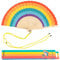 Fisura - Origineller Handfächer mit Regenbogenmotiv. Moderner und lustiger Fächer Regenbogenfarbener Faltfächer. Größe 42,5 x 23.