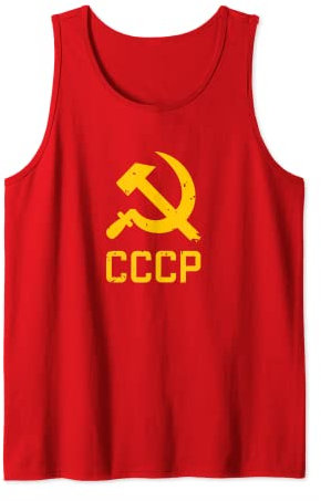 CCCP Falce e Martello Russia Sovietica Comunismo Rosso URSS Canotta