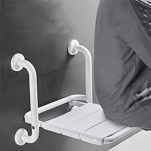 RYUNQ Asiento de Ducha abatible, Taburete de Ducha montado en la Pared para Minusválidos Silla Ducha Mayores Soporta hasta 150 kg para Personas Mayores y discapacitadas