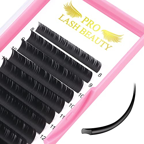 Flat Lashes 0.15 0.20 Ellipse Flat Lashes C CC D DD Curl Flat Lash Extensions Mattschwarz Wimpernverlängerung 8-15 MIX (C-0.15, 11 mm)