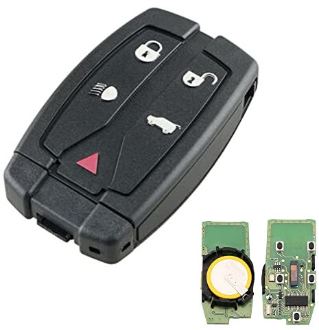 Heart Horse 5 Buttons 433 MHz Remote Car Key Fob Case Shell with ID46 Chip for Land Rover Freelander 2