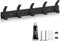 Eucomir Kleiderhaken, Kleiderhaken Wand Kleiderhaken Zur Wandmontage Mit 5 Haken,Selbstklebende Handtuchhaken, Gaderobenhaken Für Wohnzimmer, Küche, Badezimmer Et(Schwarz)
