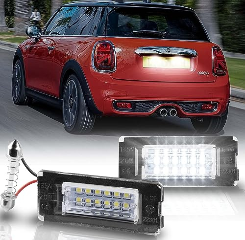 OZ-LAMPE LED Kennzeichenbeleuchtung für BM-W Mini Cooper R56, Kennzeichen mit CAN-Bus, Nummernschildbeleuchtung LED, 2 Stücke