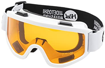 HIDETOSHI WAKASHIMA Higashi Skibrille Snowboardbrille für Damen und Herren, mit Brillenetui, UV-Schutz 400, getönte Gläser, mit verstellbarem Gummiband und Schaumstoffrand