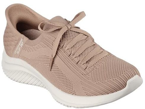 Skechers Femme Hands Free Ultra Flex 3.0-Brilliant Path Chaussures de Gymnastique, Tan Knit/Trim, 36 EU