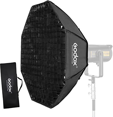 Godox Softbox ottagonale 95 cm con supporto Bowens e griglia a nido d'ape Softbox per illuminazione stroboscopica Monolight Photo Studio