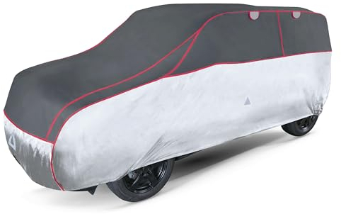 Walser Hagelschutz Abdeckplane Auto, Autogarage Abdeckung, Abdeckplane Auto Pro, Auto Hagelschutzplane, Abdeckung Auto 100% Polyester, Auto Vollgarage, Auto Abdeckung Größe 6 - anthrazit-Silber