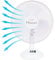 Meown 12 White Oscillating Desk Fan – Quiet 3-Speed Push-Button Table Fan with Adjustable Tilt Head & Stable Base – Ideal for Home, Office, Bedroom Cooling