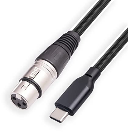 XLR Female to USB C Cable,USB C Microphone Cable 13FT,USB Type-C to XLR Female Cord Connector Adapter for iPhone 15 ipad pro Samsung Huawei Google USB Type C Devices Connect Microphone