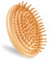Pettine massaggiante in bambù, massaggiatore per cuoio capelluto in legno, spazzola rotonda portatile in bambù antistatica con cuscino d'aria, mini spazzola per capelli senza manico