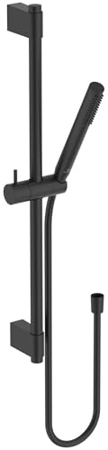 Ideal Standard A7616XG Idealrain Brausekombination, Stabhandbrause, Brausestange 60cm, Brauseschlauch 175 cm, Schwarz (Silk Black)