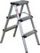 DIVID® Aluminum Klappleiter 2x3, 2x4 oder 2x5 Stufen | Trittleiter | Klappleiter | Mehrzweckleiter | Klappbar | Klapptrittleiter | (2x3)