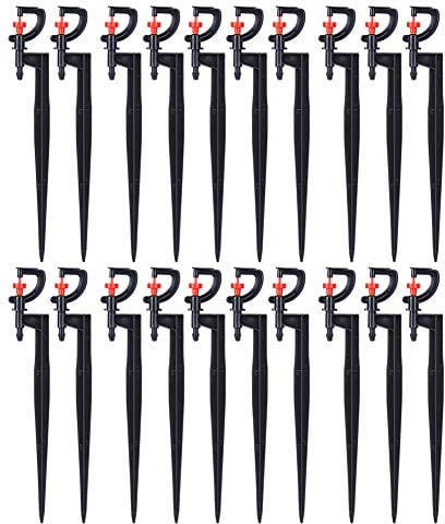 Leopacat Ugello Tipo G garden sprinkler, 20 Pezzi 360 Gradi Ugello per Irrigazione Giardinaggio Sistema Micro spruzzatori per Prato per Irrigazione Giardino Agricoltura Vivaio Giardino e Della Serra