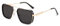 FEISEDY Retro 70er Jahre Sonnenbrille Herren Damen 80er Square Steampunk Brille mit Metallrahmen & UV400 Schutz B0114