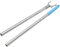 PRETYZOOM 95 cm Barras Retráctiles Ajustables para Ropa con Gancho - Perchero de Tubo de Aluminio - Varillas Extensibles - Mango Telescópico para Ropa - Varilla Ajustable Telescópica de