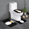 AUBKFELD Badvorleger-Set, niedliches Pinguin-Motiv, 3-teilig, rutschfest, Badematte und WC-Sitzbezug