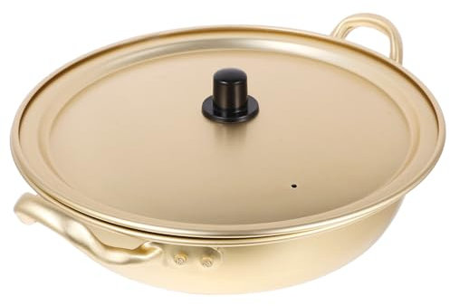 Kichvoe Korean Ramen Pot Aluminum Alloy Noodle Cooker Lid Double Handle Design for Fast Heating for Camping Picnics and Kitchen Use