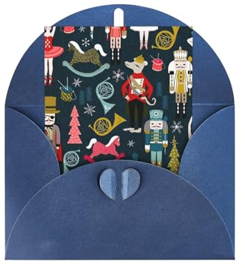 BREAUX Women_S Nutcracker Ballet Xmas Dance Print Greeting Card, Blank Card With Envelope, Birthday Card, 4 X 6 Inches