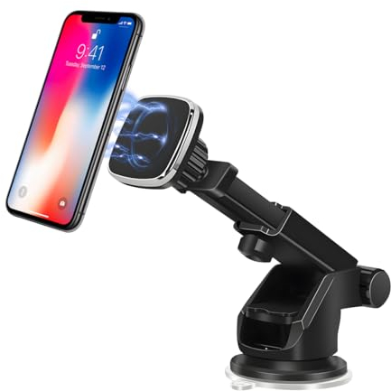 Adunsiaoto Magnetische Auto Handyhalterung, 360° Drehung Kfz Handyhalter, Universal Handyhalter Auto Mit Starker Saugnapf, Auto Handyhalter Saugnapf Armaturenbretter