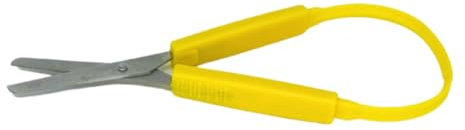 Theralino Präzise Selbstöffnende Schere Easy - Leicht, Handlich, Ideal für Kinder & Anfänger, 50% weniger Kraftaufwand, Perfekt für Papier & Stoffe (gelb)