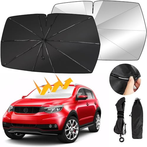 Parasol De Pare - Brise De Voiture pour Tesla Model Y 2018,Parasol De Voiture Pliable,Protection Thermique De La FenêTre Avant.