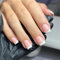 24Pcs French Tip False Nails Short - Press on Nails - Fake Nails with Glue - Nude White Stick on Nails - Classic Elegant White Tips Design Fake Nails for Women Girls