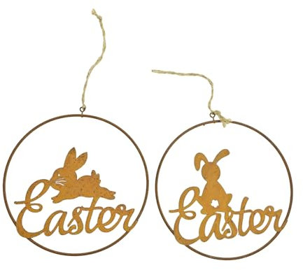 ZIDDAR 2 Stück Hasen Türhänger Osterbehänge Zeichen Dekor Türdekorationen Outdoor Indoor Wanddekoration Partyzubehör