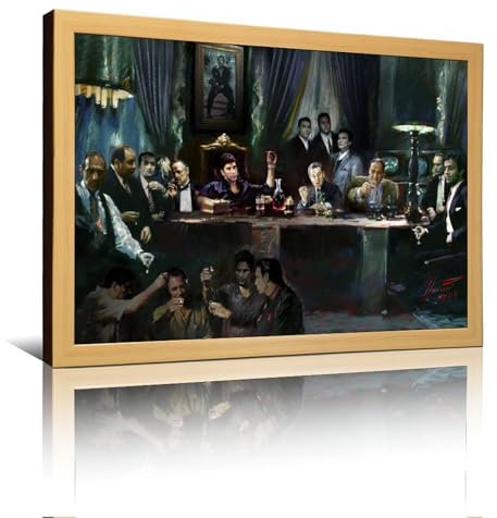 HKLOPUY Filmposter mit Scarface, dekoratives Gemälde, Leinwand, Wandposter und Kunstdruck, modernes Familienschlafzimmer, Dekoration, Poster, 20 x 30 cm