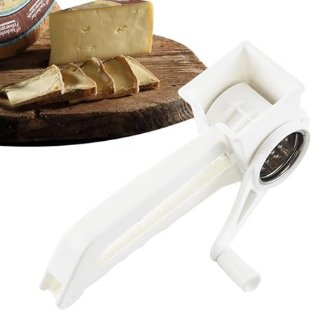 Rallador De Queso Rotativo - Rallador De Queso Rotativo Manual | Rallador De Queso Portátil Con Mango, Rallador Giratorio De Acero Inoxidable, Rallador De Queso Ergonómico Giratorio Para Frutas