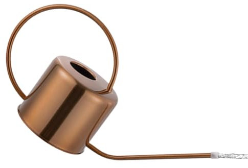 Regadera con boquilla larga, regadera de acero inoxidable, regadera retro de metal con asa, regadera de acero inoxidable de 1,3 L para interiores, suministros de jardín para balcón, césped, terraza