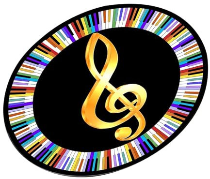 Lpsdssre Runde Schlagzeugmatte | Musikinstrumenten-Matte | Schlagzeug-Bodenschutz | rutschfest und sicher, schallabsorbierend und geräuschdämpfend für Schlagzeug, Jazz-Trommel, Klavier, elektronische