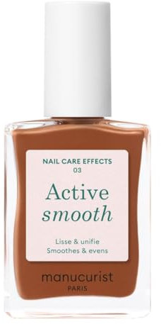 MANUCURIST Active Smooth 03 Nagellack Bronze-töne Reparierende und Glättende Nagelpflege - Nagellack Nude, Nagelhärter Extra Stark - Nagelhärter Brüchige Nägel -75,5% Biobasierte - Makeup und Pflege