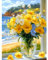 KEYIFA Vase Fleurs Peinture par Numéros pour Adulte, Kits de Peinture au Numéro avec Peinture Acrylique, DIY Paysage Creatif Toile Peinture à l'huile, Décoration de Maison 30x40cm