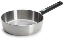 Woll – Logic Steel Hochrandpfanne Ø 24 cm Edelstahl, 7 cm hoch – Induktion – PFAS-freie Antihaftpfanne mit abnehmbarem Stiel – für alle Herdarten – langlebig & backofenfest