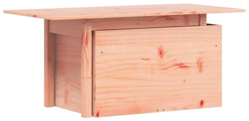 Kangqiling Gartentisch 100 x 50 x 75 cm aus Douglasien-Massivholz, Braun, 844911