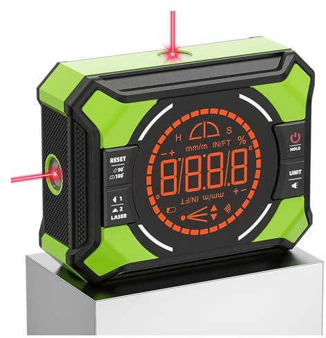 Digitaler Winkelmesser, Laser-Wasserwaage mit digitalem Winkelmesser, 3-in-1, elektronischer Tischkreissägen-Winkelmesser