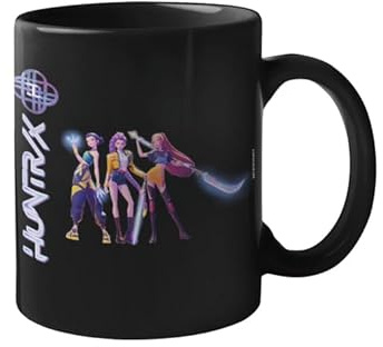 K-Pop Demonhunters Tasse – Schwarzer 330 ml Keramikbecher mit HUNTRX-Crew – Spülmaschinenfest & stylischer Fan-Mug