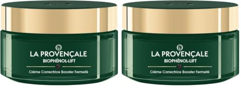 La Provençale Biophénol-Lift - Crème Correctrice Booster Fermeté Anti-Rides & Fermeté - Olive violette - Biophénols & Acide hyaluronique - Tous types de peaux - Efficacité Prouvée - 50 ml (Lot de 2)