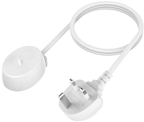 Electric Toothbrush Charger Base Compatible with iO6 iO5 iO4 iO3 PRO/DB Series, Genius X, Pro 2500/3000/3500, Replacement Inductive Charging Base, IP67 Waterproof Power Cord ABS Model 3757, 1M UK Plug