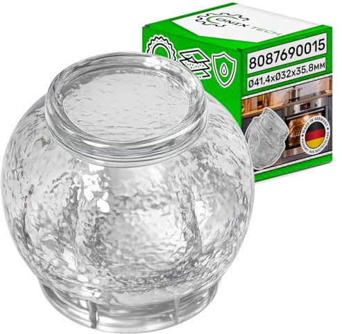 Backofenlampe Abdeckung Ø41,4mm aus Glas 8087690015 546882 für AEG | für Electrolux für Juno für Teka - Garantie 5 Jahre - MADE IN GERMANY - ONIX TECH