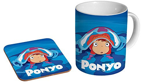 FIRACORE Ponyo Keramik-Kaffeetasse, 11 Unzen, Rund, Klassiker, BPA-frei, Zuhause, Heißgetränke, Wiederverwendbar, Handwäsche